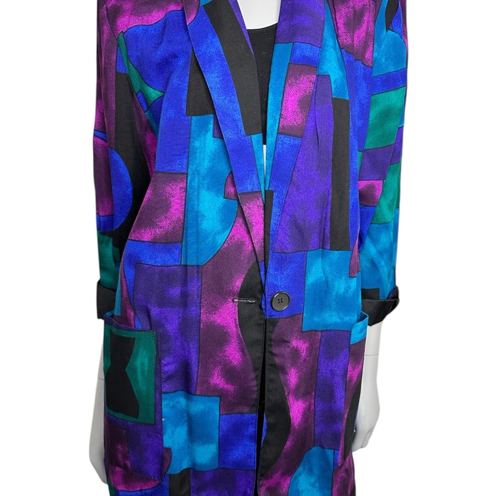 Vintage Colorful Abstract Blazer